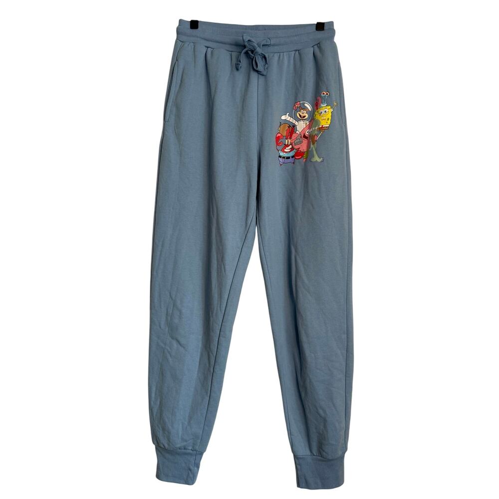 Nickelodeon SpongeBob Joggers Women’s Small Blue Cartoon Sweatpants